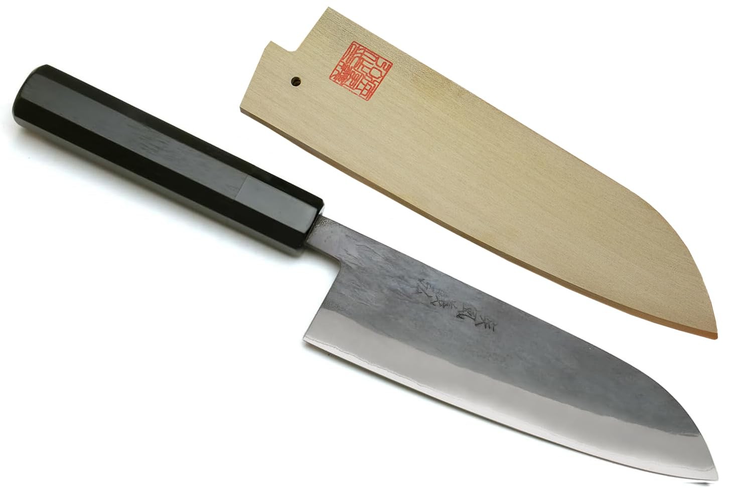 Yoshihiro Kurouchi Black-Forged Blue Steel Santoku Knife 6.5"